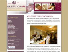 Tablet Screenshot of elevationspa.com